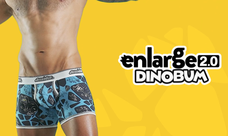 Push Up Boxerky AussieBum Enlarge 2.0 Dino Blue4 - kópia_729px